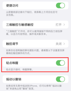 息县苹果授权维修站分享iPhone轻点无法唤醒怎么办 息县苹果授权维修站分享iPhone轻点无法唤醒怎么办